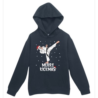 Merry Kickmas Karate Santa Claus Martial Arts Christmas Urban Pullover Hoodie