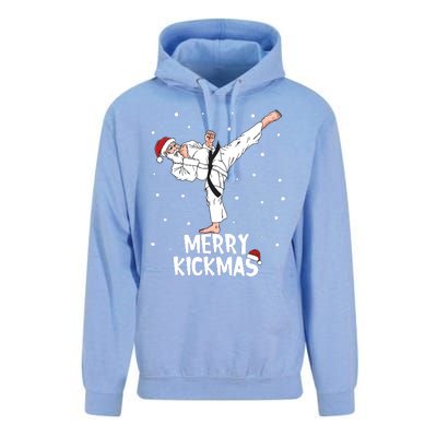 Merry Kickmas Karate Santa Claus Martial Arts Christmas Unisex Surf Hoodie