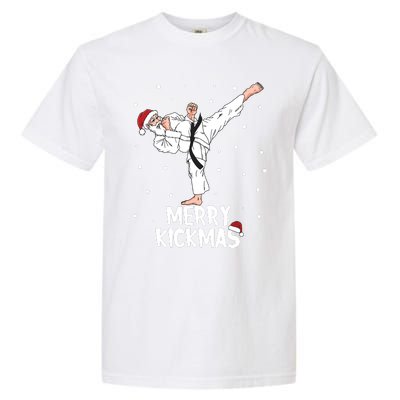 Merry Kickmas Karate Santa Claus Martial Arts Christmas Garment-Dyed Heavyweight T-Shirt