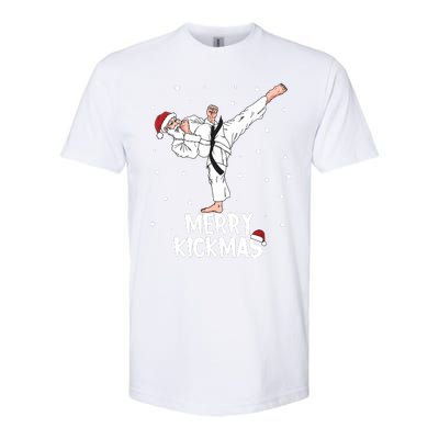 Merry Kickmas Karate Santa Claus Martial Arts Christmas Softstyle CVC T-Shirt