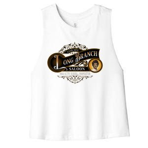 Miss KittyS Long Branch Saloon Classic Tv Western Women's Racerback Cropped Tank