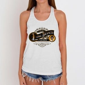 Miss KittyS Long Branch Saloon Classic Tv Western Women's Knotted Racerback Tank