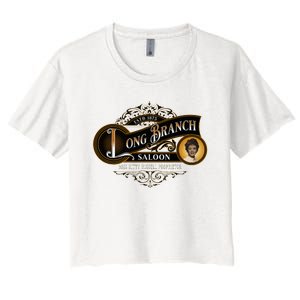 Miss KittyS Long Branch Saloon Classic Tv Western Women's Crop Top Tee