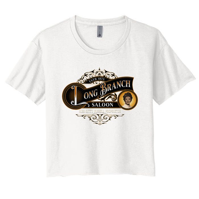 Miss KittyS Long Branch Saloon Classic Tv Western Women's Crop Top Tee