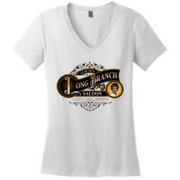 Miss KittyS Long Branch Saloon Classic Tv Western Women's V-Neck T-Shirt