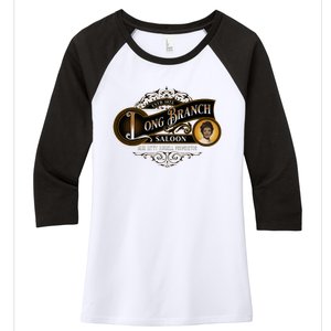 Miss KittyS Long Branch Saloon Classic Tv Western Women's Tri-Blend 3/4-Sleeve Raglan Shirt