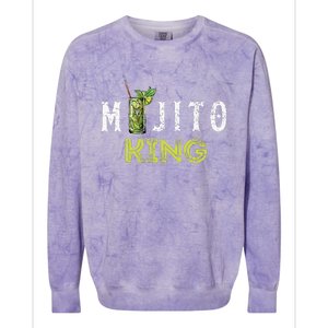 Mojito King Love Mojitos Drink Bartender Gifts Colorblast Crewneck Sweatshirt