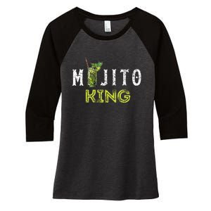 Mojito King Love Mojitos Drink Bartender Gifts Women's Tri-Blend 3/4-Sleeve Raglan Shirt