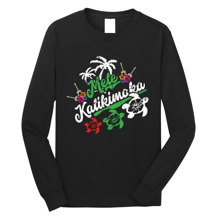 Mele Kalikimaka Long Sleeve Fun Merry Christmas Long Sleeve Long Sleeve Shirt