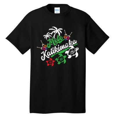 Mele Kalikimaka Long Sleeve Fun Merry Christmas Long Sleeve Tall T-Shirt