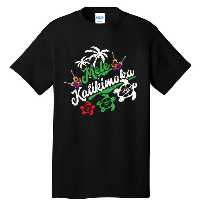 Mele Kalikimaka Long Sleeve Fun Merry Christmas Long Sleeve Tall T-Shirt