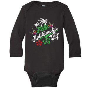 Mele Kalikimaka Long Sleeve Fun Merry Christmas Long Sleeve Baby Long Sleeve Bodysuit