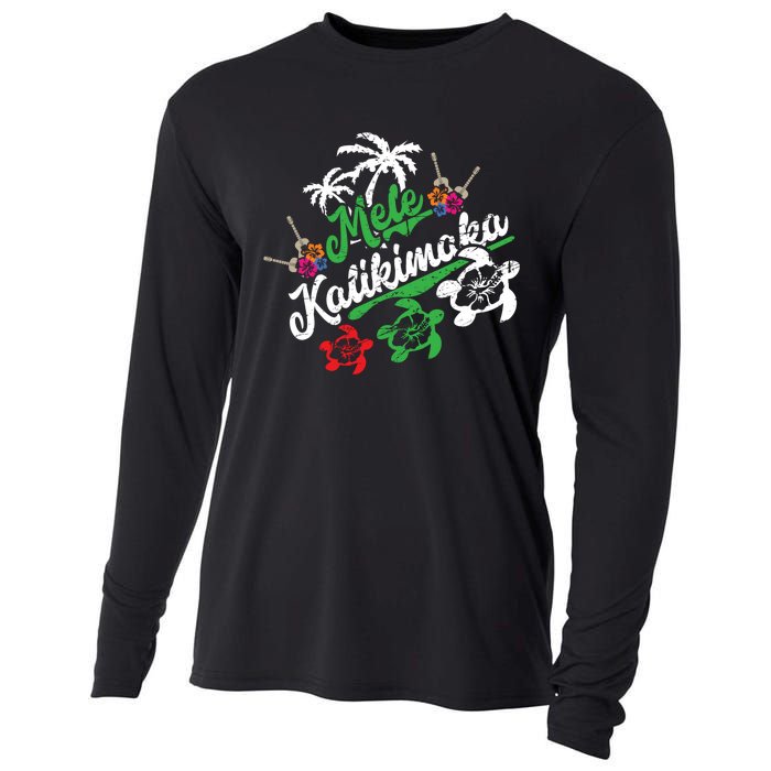 Mele Kalikimaka Long Sleeve Fun Merry Christmas Long Sleeve Cooling Performance Long Sleeve Crew