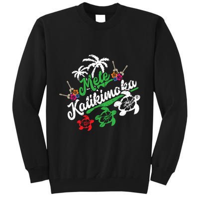 Mele Kalikimaka Long Sleeve Fun Merry Christmas Long Sleeve Tall Sweatshirt