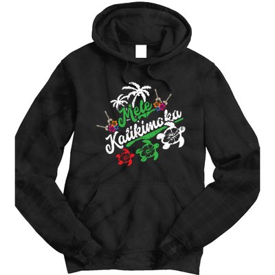 Mele Kalikimaka Long Sleeve Fun Merry Christmas Long Sleeve Tie Dye Hoodie