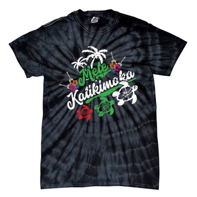 Mele Kalikimaka Long Sleeve Fun Merry Christmas Long Sleeve Tie-Dye T-Shirt