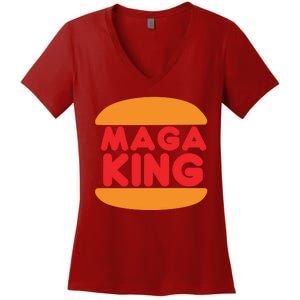 MAGA King Logo Women's V-Neck T-Shirt