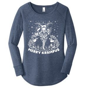 Merry Krampus Women's Perfect Tri Tunic Long Sleeve Shirt