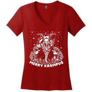 Merry Krampus Women's V-Neck T-Shirt