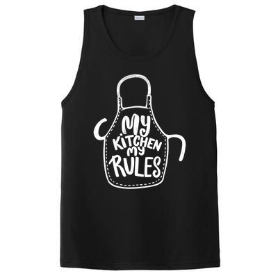 My Kitchen My Rules Design Funny Cooking Mom Dad Chefs Great Gift PosiCharge Competitor Tank