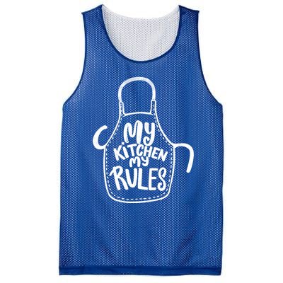 My Kitchen My Rules Design Funny Cooking Mom Dad Chefs Great Gift Mesh Reversible Basketball Jersey Tank