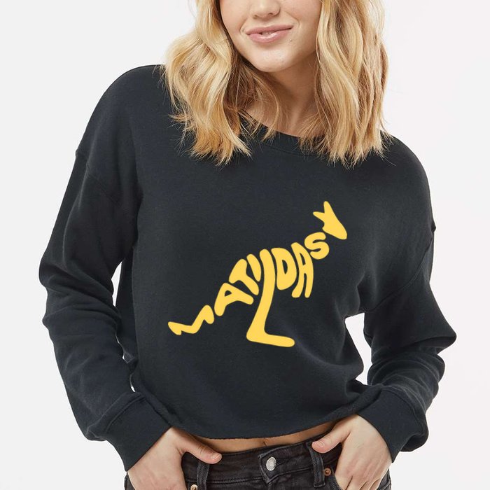 Matildas Kangaroo Cropped Pullover Crew