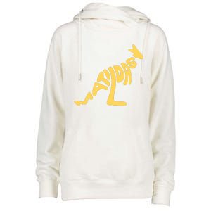 Matildas Kangaroo Womens Funnel Neck Pullover Hood