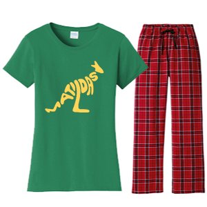 Matildas Kangaroo Women's Flannel Pajama Set