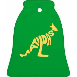 Matildas Kangaroo Ceramic Bell Ornament