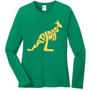 Matildas Kangaroo Ladies Long Sleeve Shirt