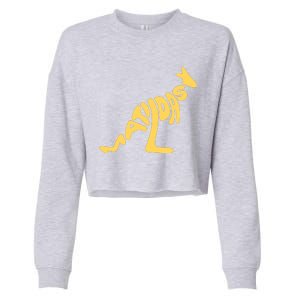 Matildas Kangaroo Cropped Pullover Crew