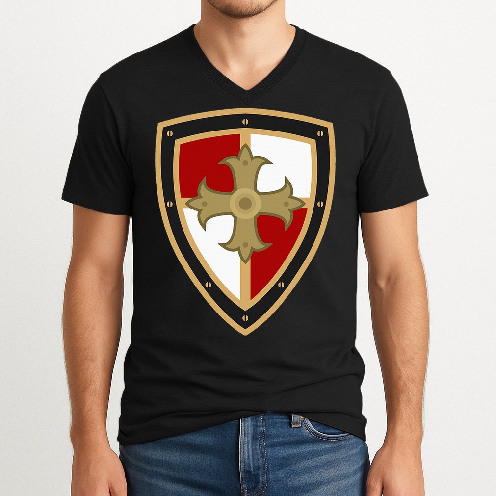 Medieval Knight Medieval Renaissance Tunic V-Neck T-Shirt