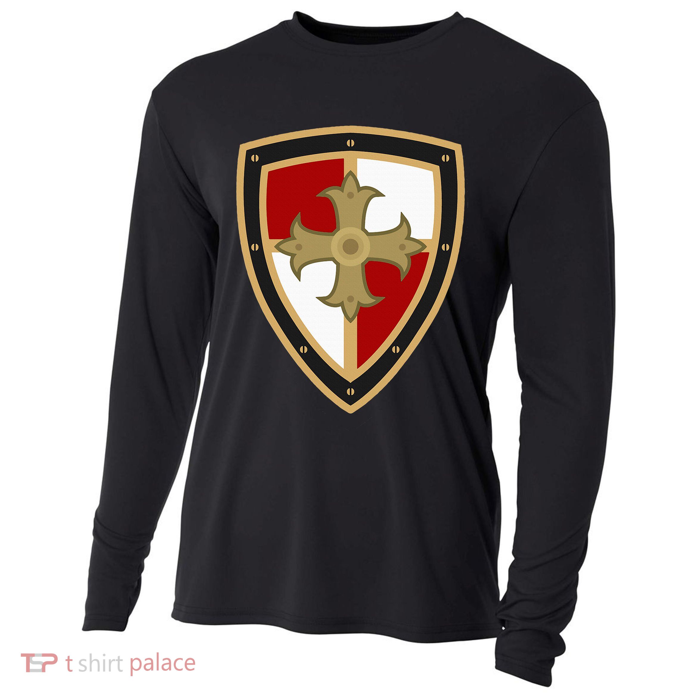 Medieval Knight Medieval Renaissance Tunic Cooling Performance Long Sleeve Crew