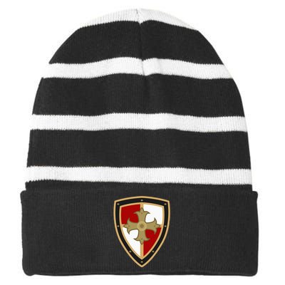 Medieval Knight Medieval Renaissance Tunic Striped Beanie with Solid Band