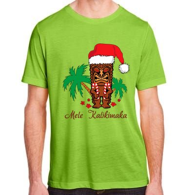 Mele Kalikimaka Merry Christmas Hawaiian Tiki Adult ChromaSoft Performance T-Shirt