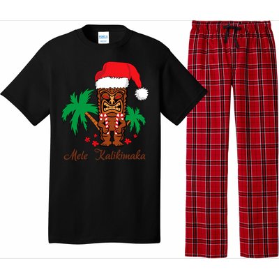 Mele Kalikimaka Merry Christmas Hawaiian Tiki Pajama Set