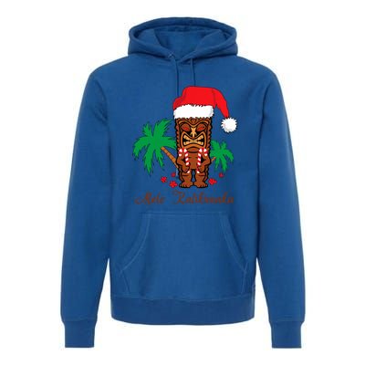 Mele Kalikimaka Merry Christmas Hawaiian Tiki Premium Hoodie