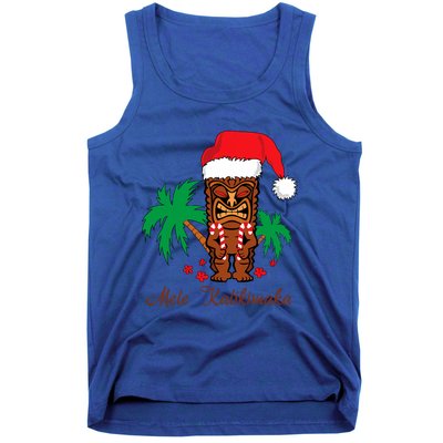 Mele Kalikimaka Merry Christmas Hawaiian Tiki Tank Top