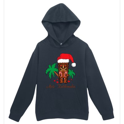 Mele Kalikimaka Merry Christmas Hawaiian Tiki Urban Pullover Hoodie