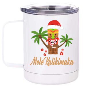 Mele Kalikimaka Merry Christmas Hawaiian Xmas Gifts 12 oz Stainless Steel Tumbler Cup