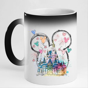 Magical Kingdom Mouse Ear Castle 11oz Black Color Changing Mug