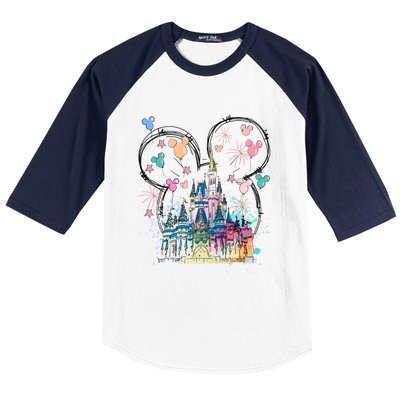 Magical Kingdom Mouse Ear Castle Baseball Sleeve Shirt