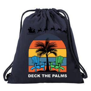 Mele Kalikimaka Merry Christmas Hawaii Deck The Palms Cool Gift Drawstring Bag