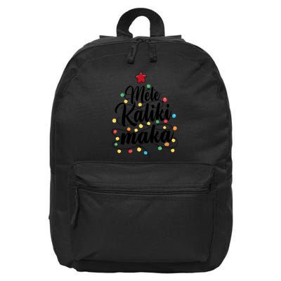 Mele Kalikimaka Merry Christmas Holiday Season Matching Group Team Family 16 in Basic Backpack