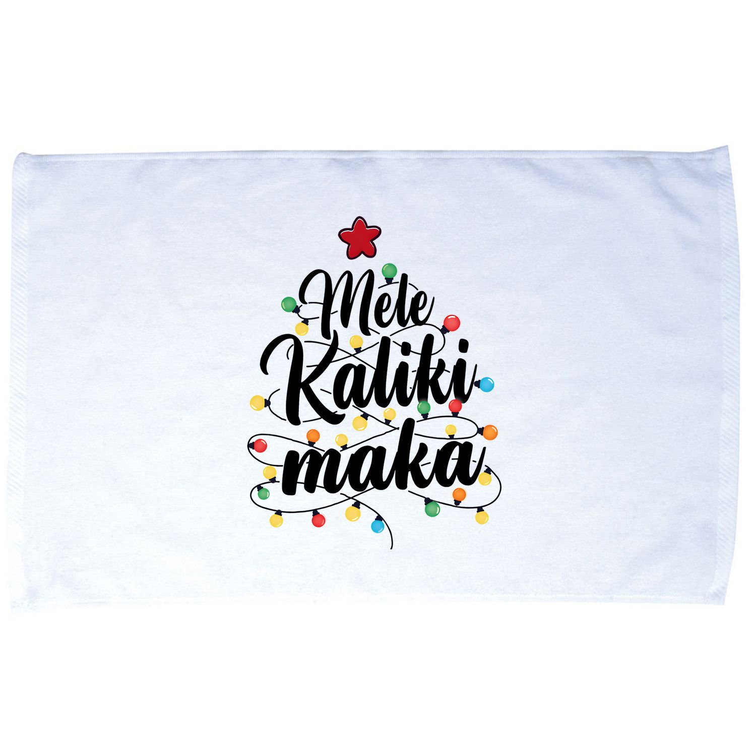 Mele Kalikimaka Merry Christmas Holiday Season Matching Group Team Family Microfiber Hand Towel
