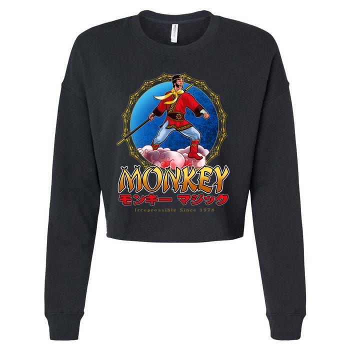 Monkey King Cropped Pullover Crew