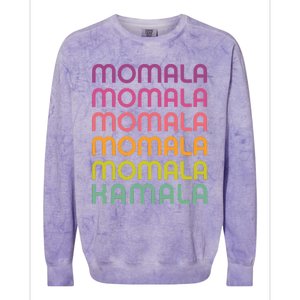 Momala Kamala Mamala Retro Colorful Design Mom Kamala Colorblast Crewneck Sweatshirt