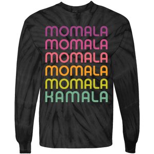 Momala Kamala Mamala Retro Colorful Design Mom Kamala Tie-Dye Long Sleeve Shirt