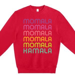 Momala Kamala Mamala Retro Colorful Design Mom Kamala Premium Crewneck Sweatshirt