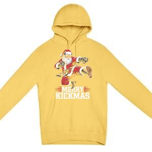 Merry Kickmas Martial Artist Martial Arts Taekwondo Tkd Gift Premium Pullover Hoodie